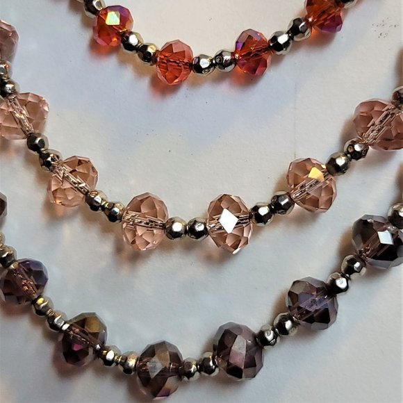 New York & Co 3 Strand Beaded Necklace NWT - Picture 3 of 10